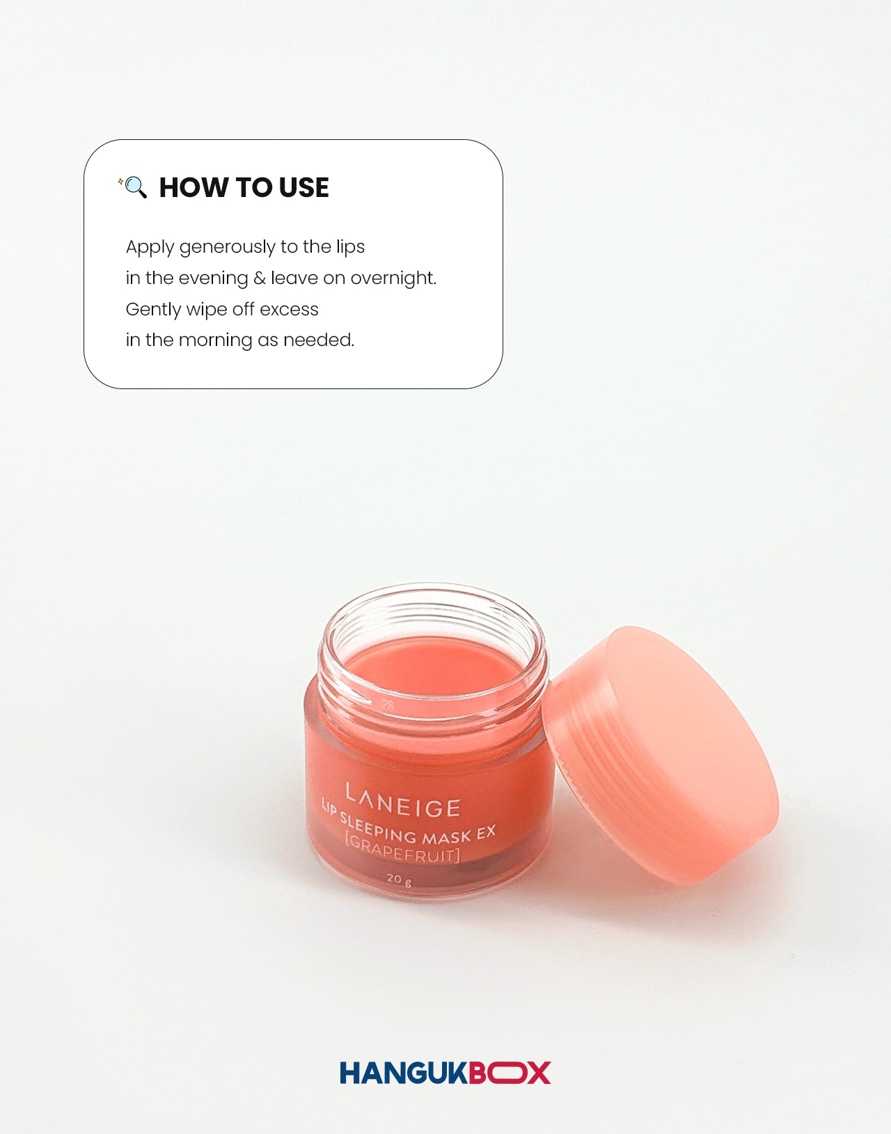 LANEIGE Lip Sleeping Mask Ex Grapefruit usage instructions