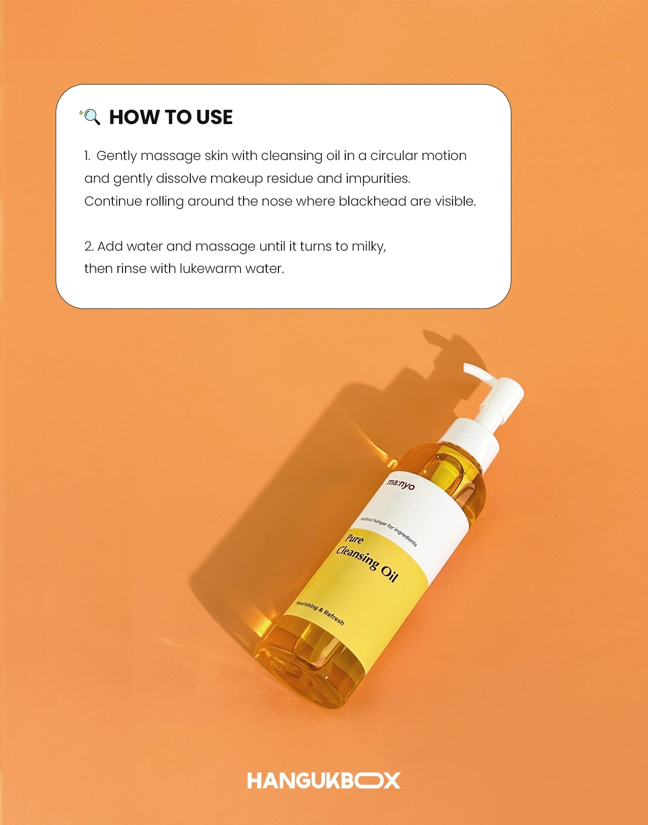 Manyo Pure Cleansing Oil 200ml usage instructions